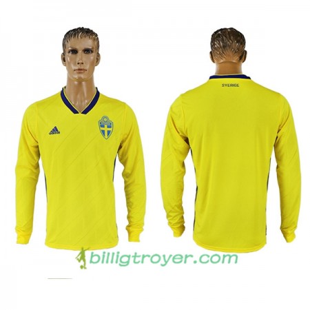 Billige Fotballdrakter Sverige VM 2018 Hjemmedraktsett Langermet